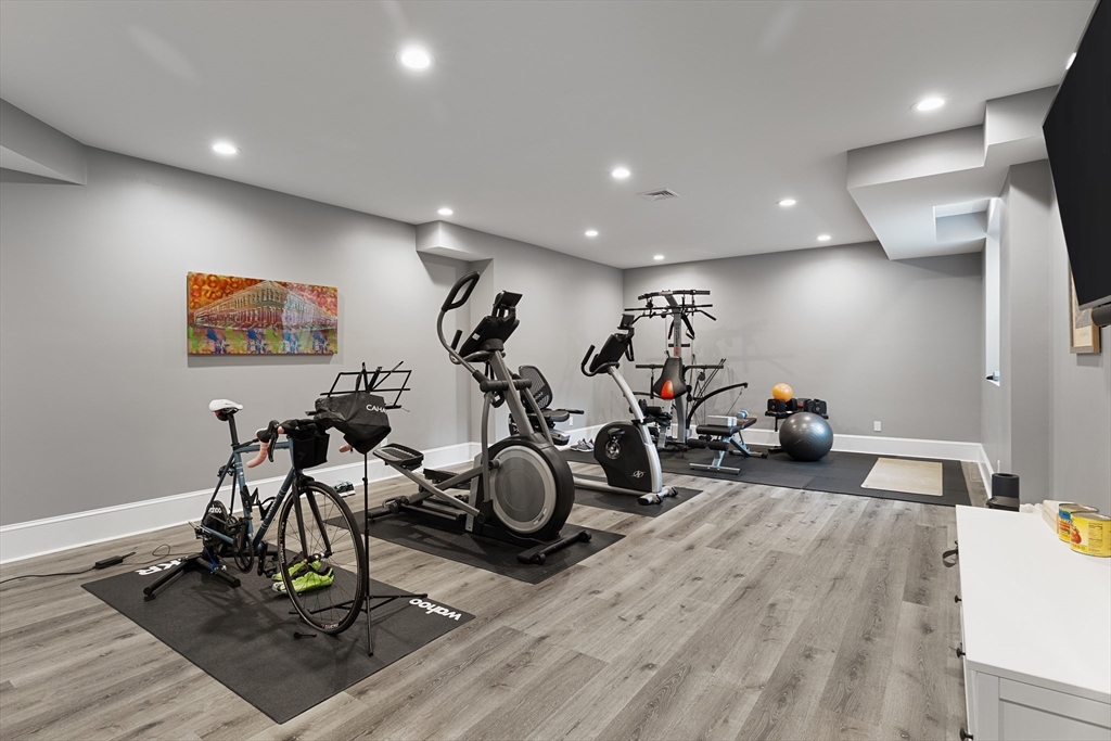 23 Crafts Road Brookline, MA 02467 - Photo 40 of 42 a view of a room with gym equipment