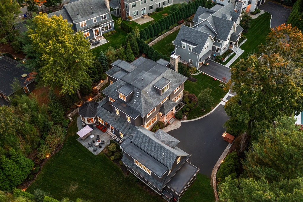 23 Crafts Road Brookline, MA 02467 - Photo 7 of 42 an aerial view of a house with a garden