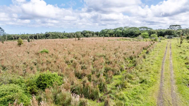 a view of lake with mountain in background
