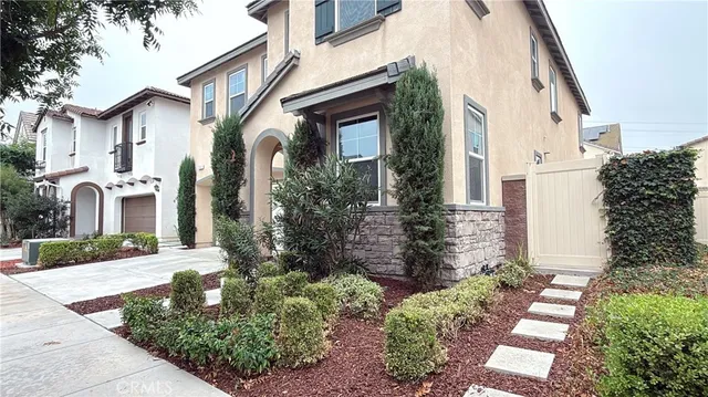 a front view of a house