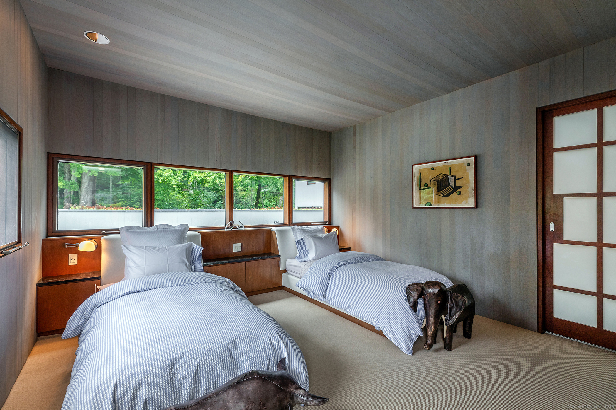 23 Mauwee Brook Road Kent, CT 06757 - Photo 38 of 40 a bedroom with two beds and a large window