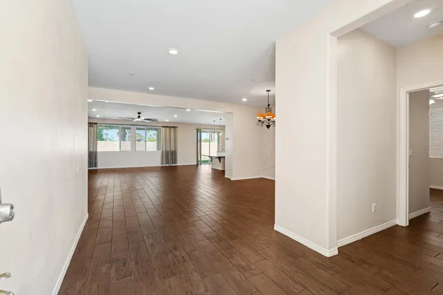 a view of livingroom and hardwood