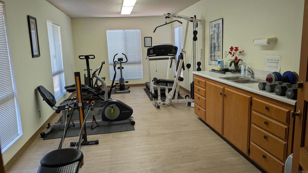 1175 La Moree Road, Unit 52 San Marcos, CA 92078 - Photo 47 of 54 a view of a room with gym equipment