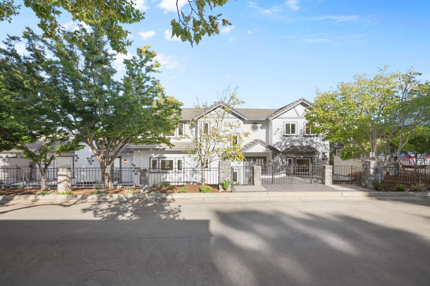 a view of a building with a street