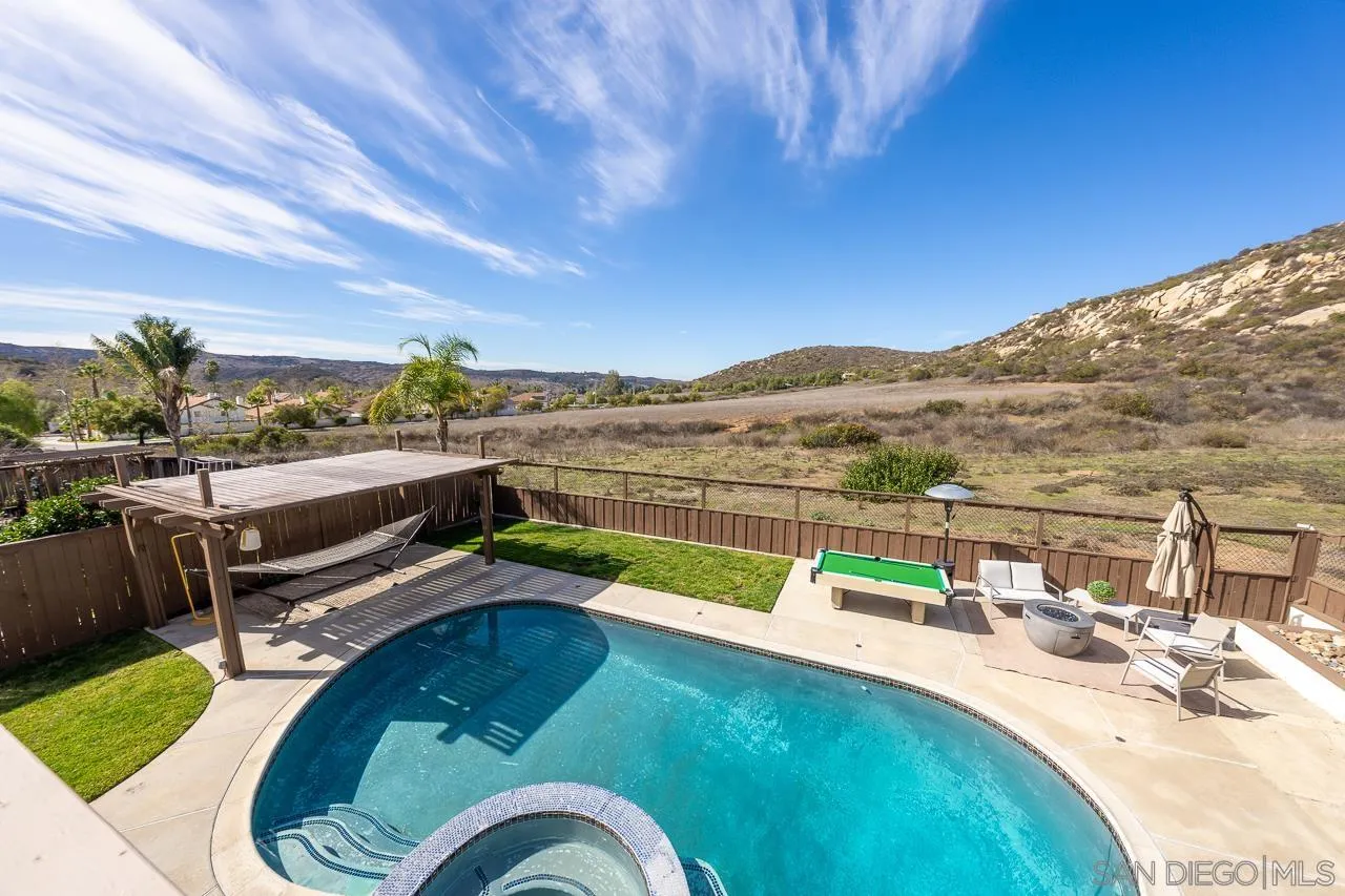 13558 Quiet Hills Drive Poway, CA 92064 - Photo 26 of 61 a view of a swimming pool with a patio