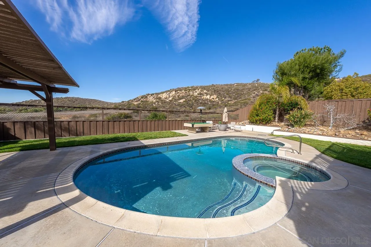 13558 Quiet Hills Drive Poway, CA 92064 - Photo 50 of 61 a view of a swimming pool with a patio