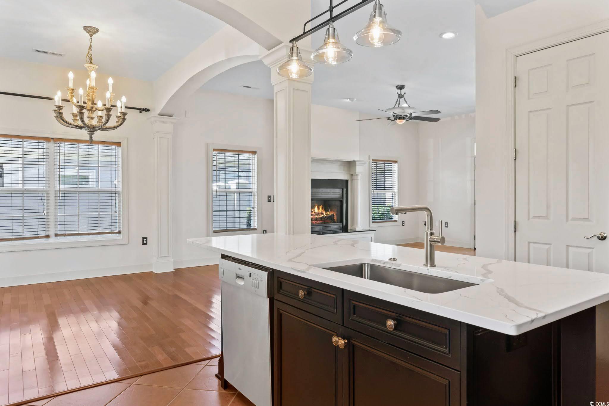 853 Bluffview Drive Myrtle Beach, SC 29579 - Photo 14 of 40 Kitchen featuring dishwashing machine, a center is