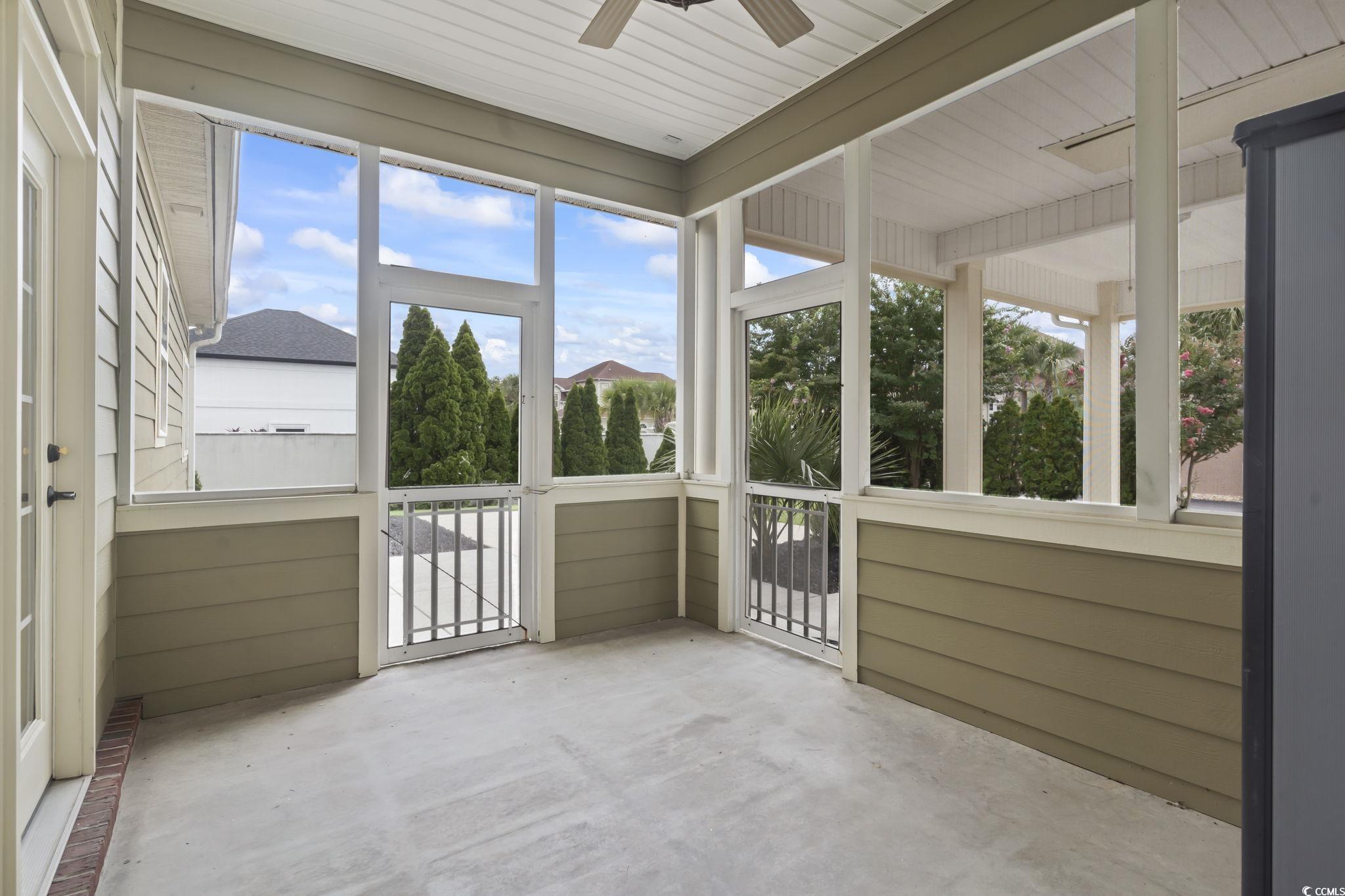 853 Bluffview Drive Myrtle Beach, SC 29579 - Photo 29 of 40 Unfurnished sunroom featuring ceiling fan