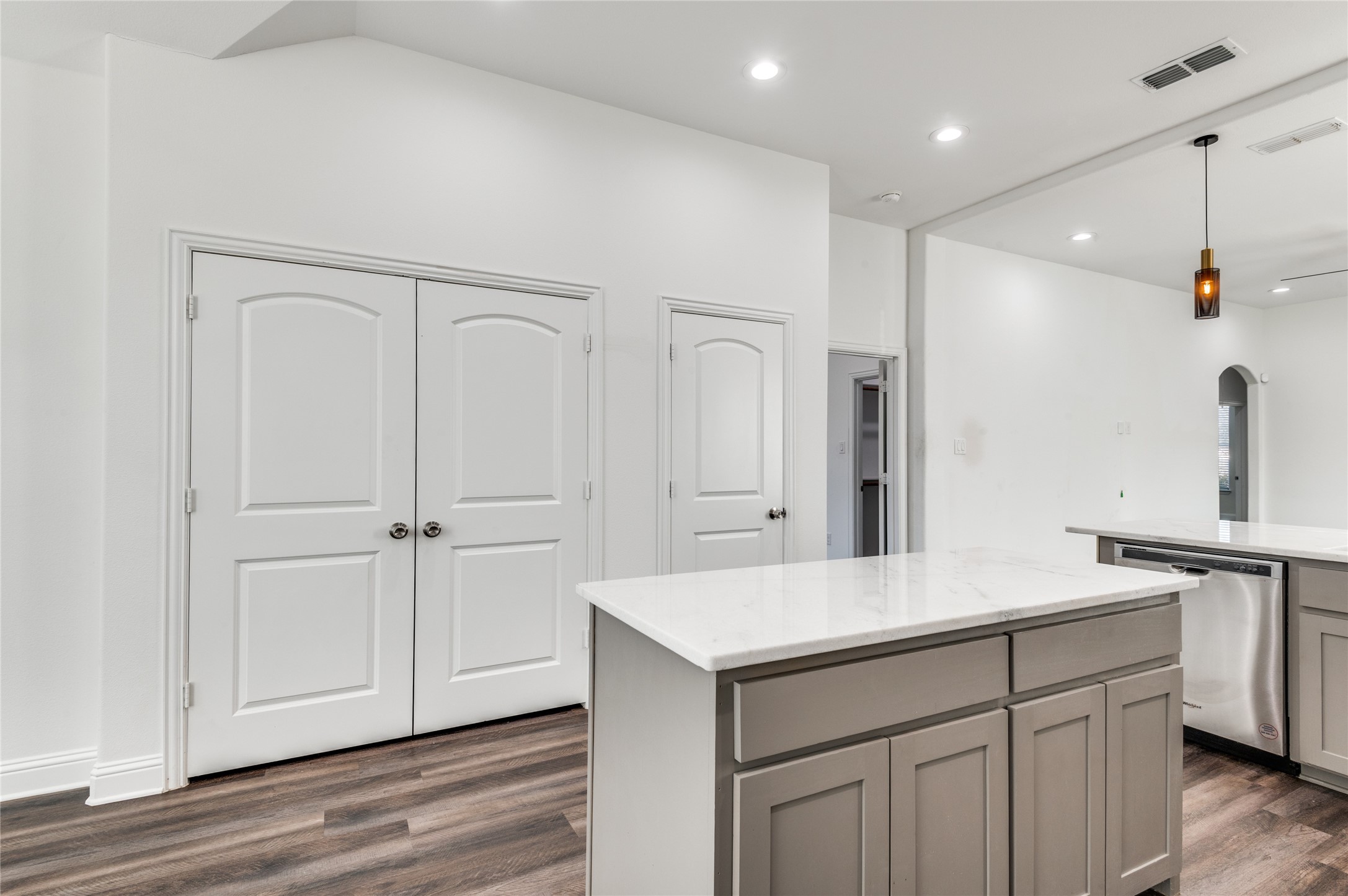 2255 Exeter Avenue Dallas, TX 75216 - Photo 20 of 30 a bathroom with a sink a mirror and a shower