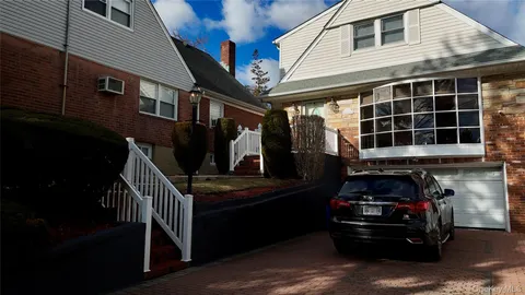 a car parked in front of a building
