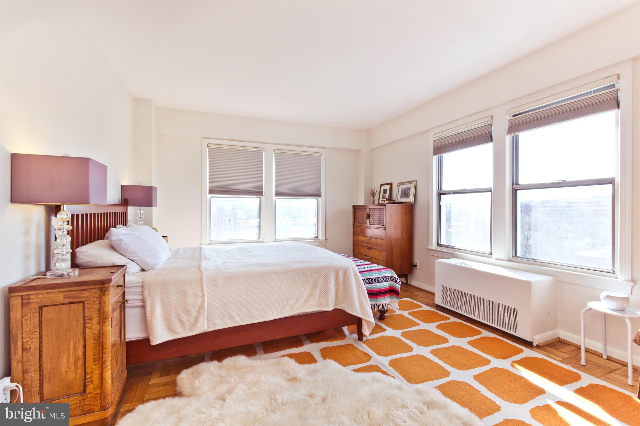 2500 Q Street Northwest, Unit 727 Washington, DC 20007 - Photo 21 of 42 Serene bedroom with sunlight galore