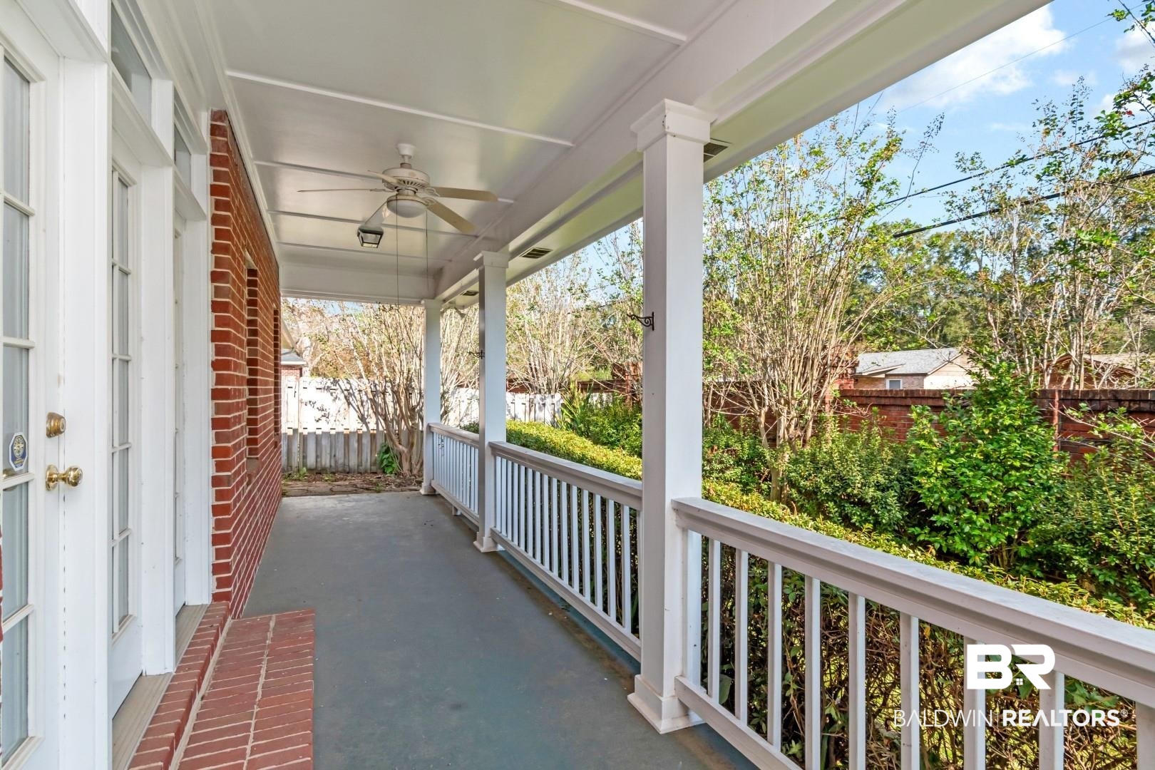 6117 Lennox Place Mobile, AL 36693 - Photo 38 of 39 View of patio with a ceiling fan and covered porch