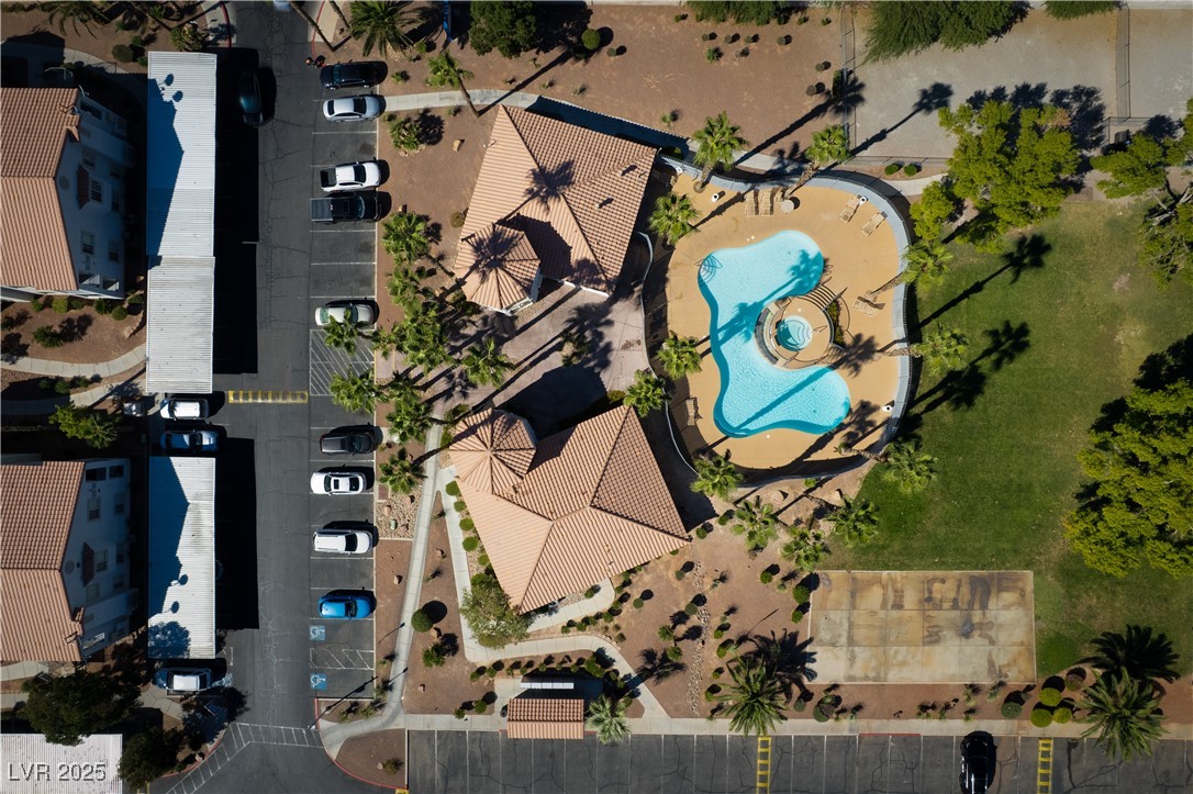 3318 North Decatur Boulevard, Unit 2149 Las Vegas, NV 89130 - Photo 21 of 26 Drone / aerial view of a pool