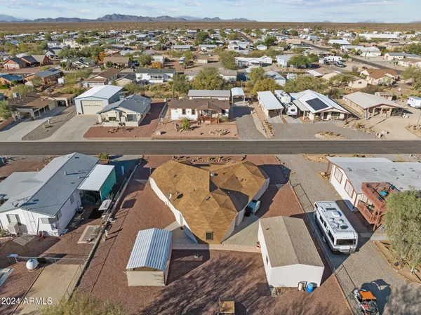 an aerial view of a city