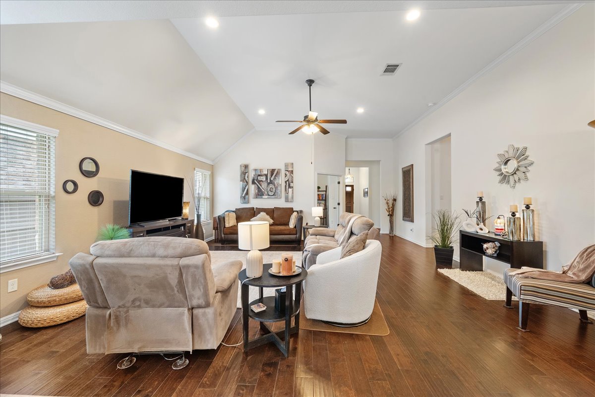 3000 Rio Verde Drive Leander, TX 78641 - Photo 3 of 23 a living room with furniture and a flat screen tv