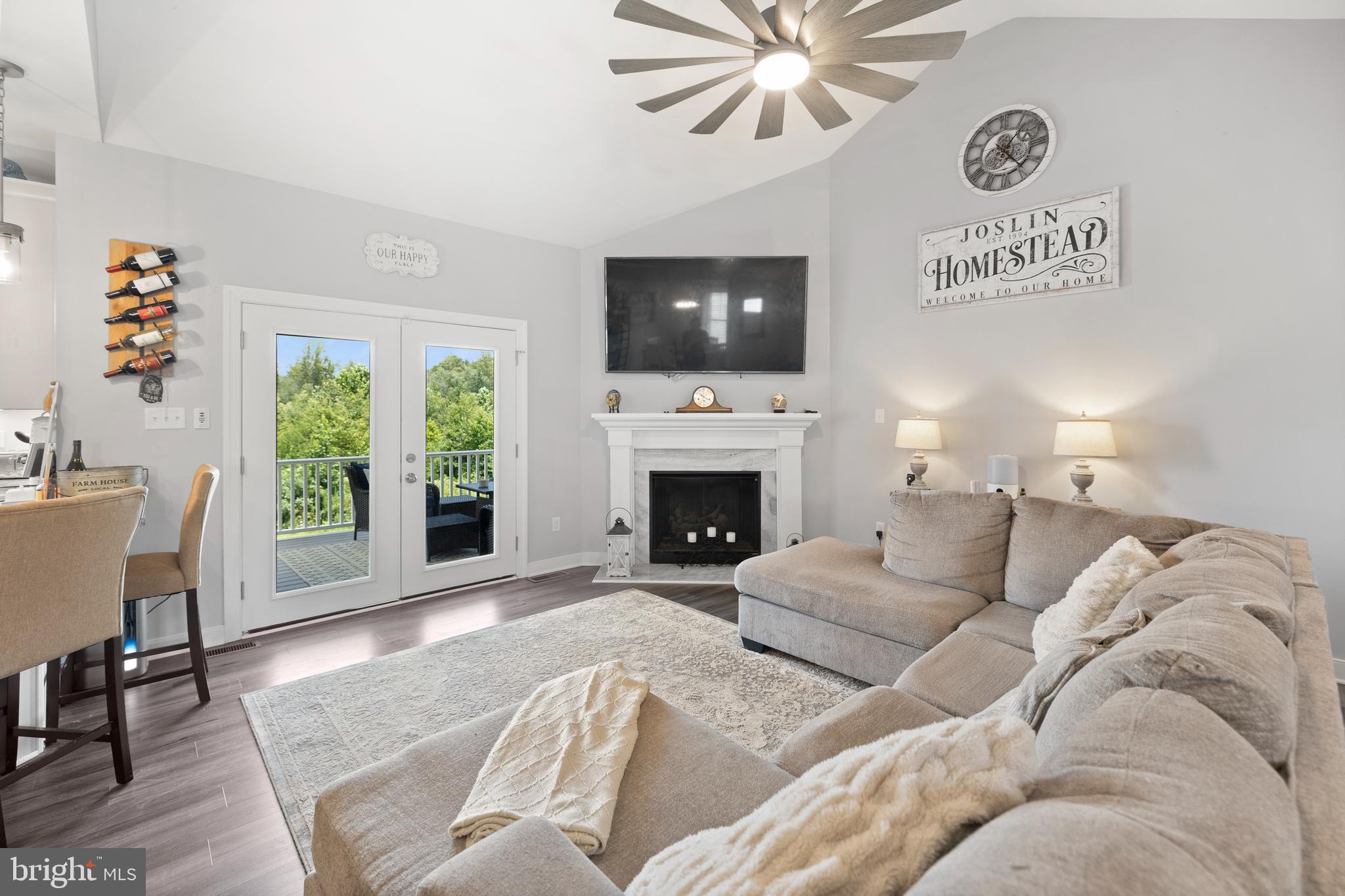 5175 Paynes Mill Road Bumpass, VA 23024 - Photo 10 of 55 a living room with furniture a flat screen tv and a fireplace