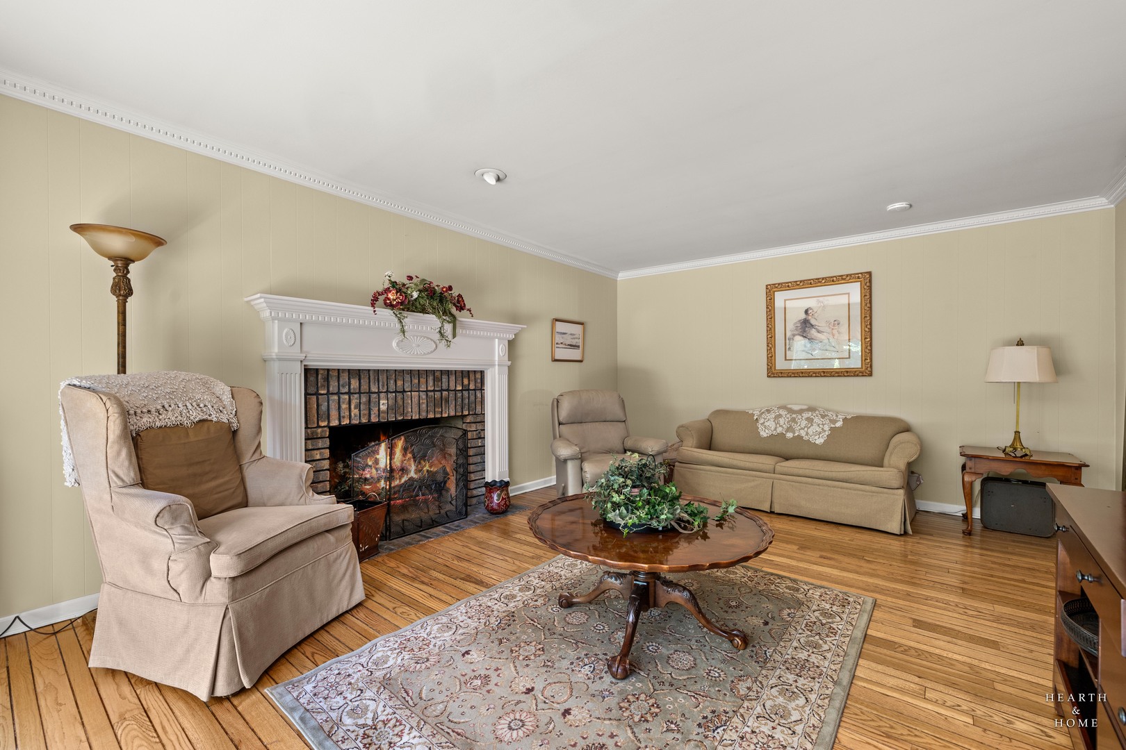 315 Old Mill Road Barrington, IL 60010 - Photo 12 of 37 a living room with furniture and a fireplace