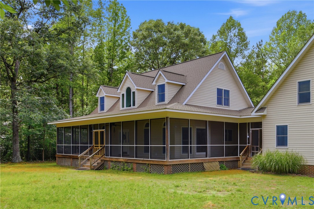 13265 Coulbourn Road Saluda, VA 23149 - Photo 46 of 62 Exterior featuring a large screened porch with woo