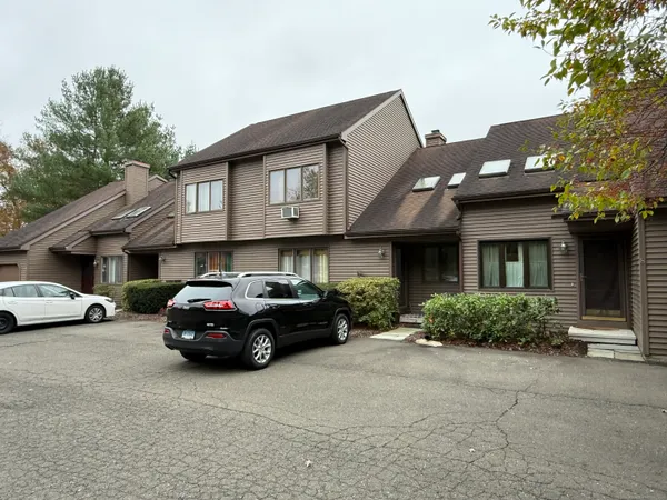 a car parked in front of a building