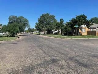 a view of a yard with a trees