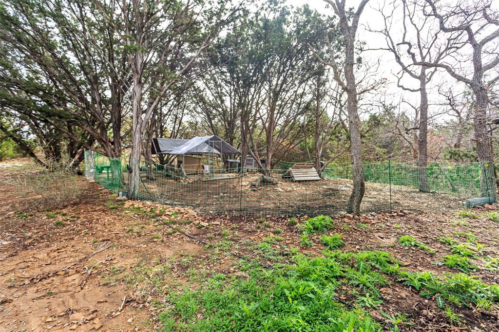 223 Cottongame Road Weatherford, TX 76088 - Photo 29 of 35 a backyard of a house with lots of green space and fountain