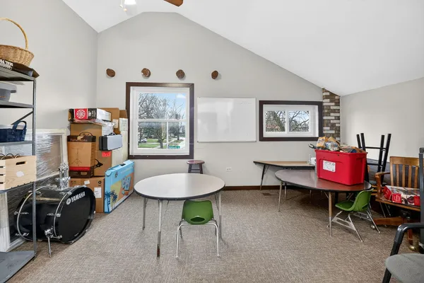 a bedroom with furniture and closet