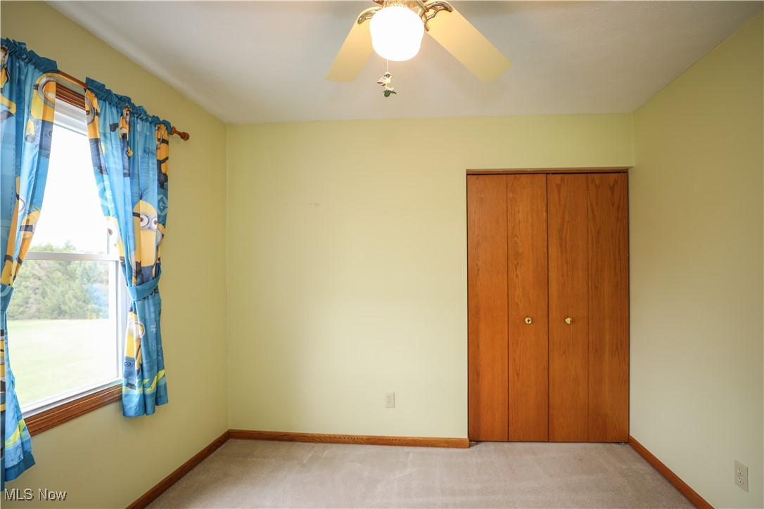 12565 Alpha Road Hiram, OH 44234 - Photo 38 of 50 Unfurnished bedroom with light carpet, baseboards, and a closet