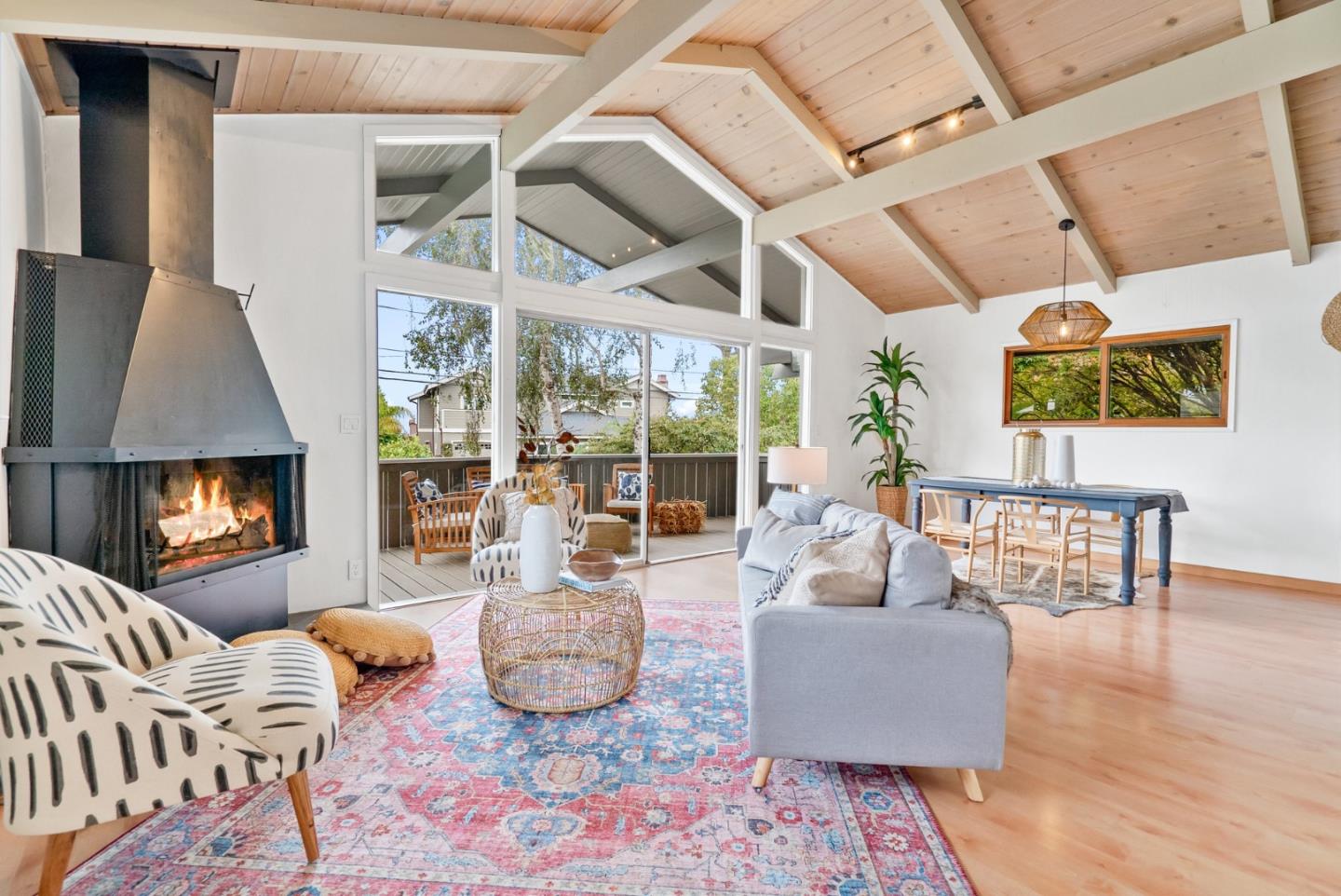 215 Martin Drive Aptos, CA 95003 - Photo 14 of 51 a living room with furniture and a fireplace