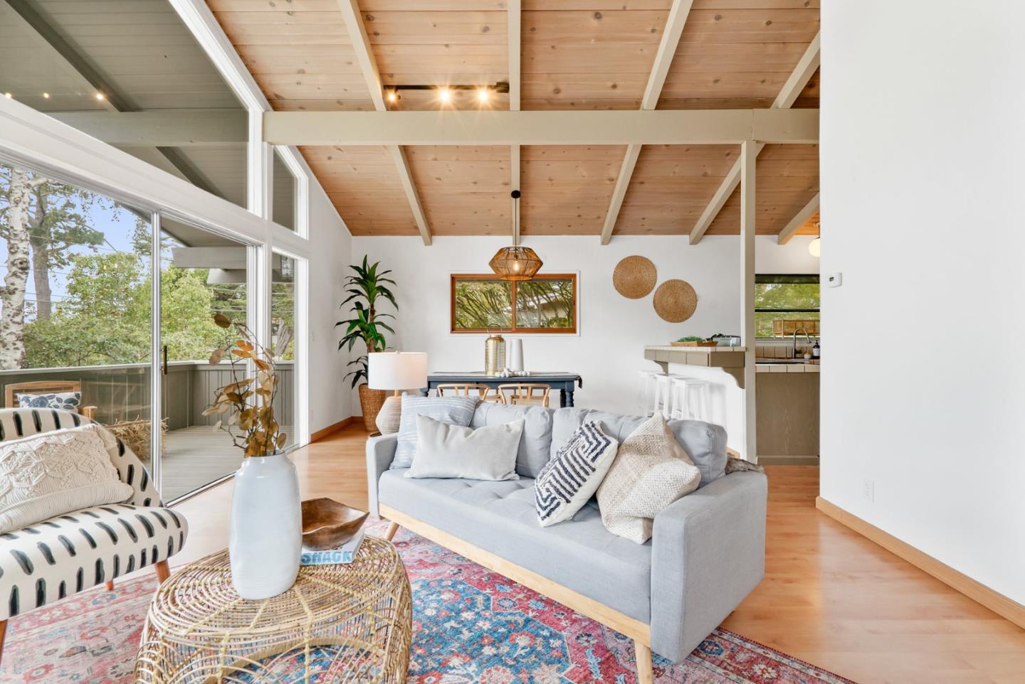 215 Martin Drive Aptos, CA 95003 - Photo 15 of 51 a living room with furniture and a floor to ceiling window