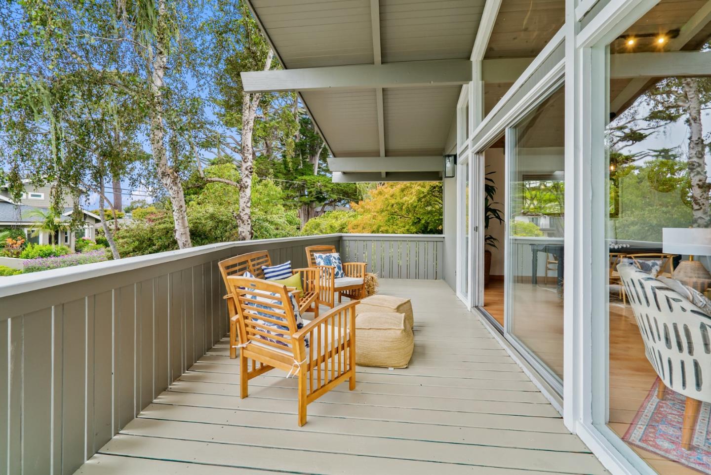 215 Martin Drive Aptos, CA 95003 - Photo 20 of 51 a balcony with wooden floor and outdoor seating