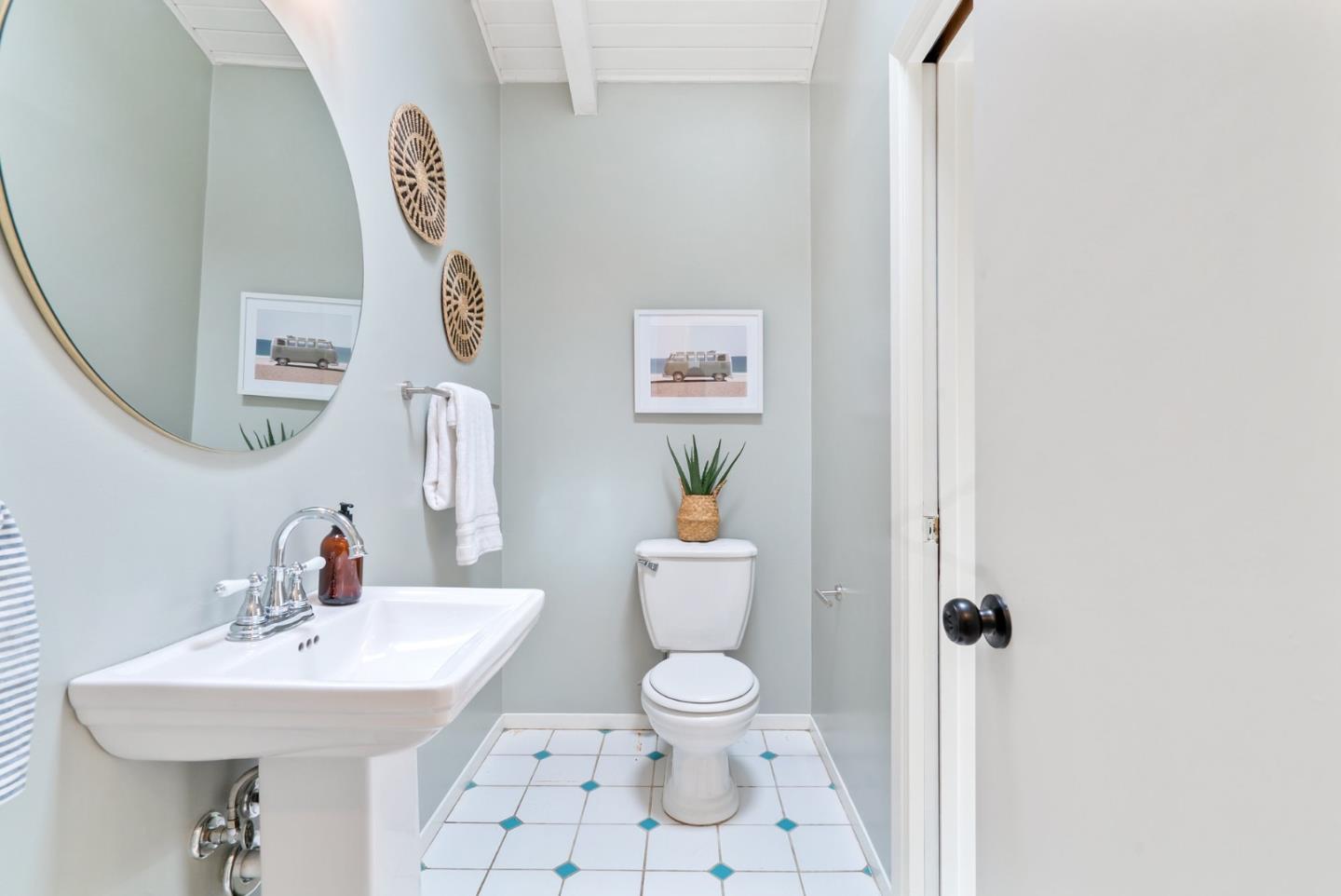 215 Martin Drive Aptos, CA 95003 - Photo 28 of 51 a bathroom with a sink mirror and toilet