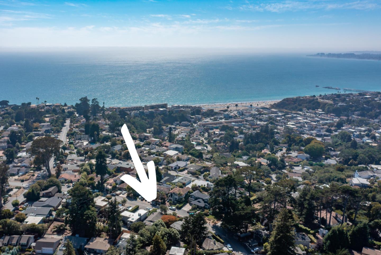 215 Martin Drive Aptos, CA 95003 - Photo 3 of 51 an aerial view of a house with a ocean view