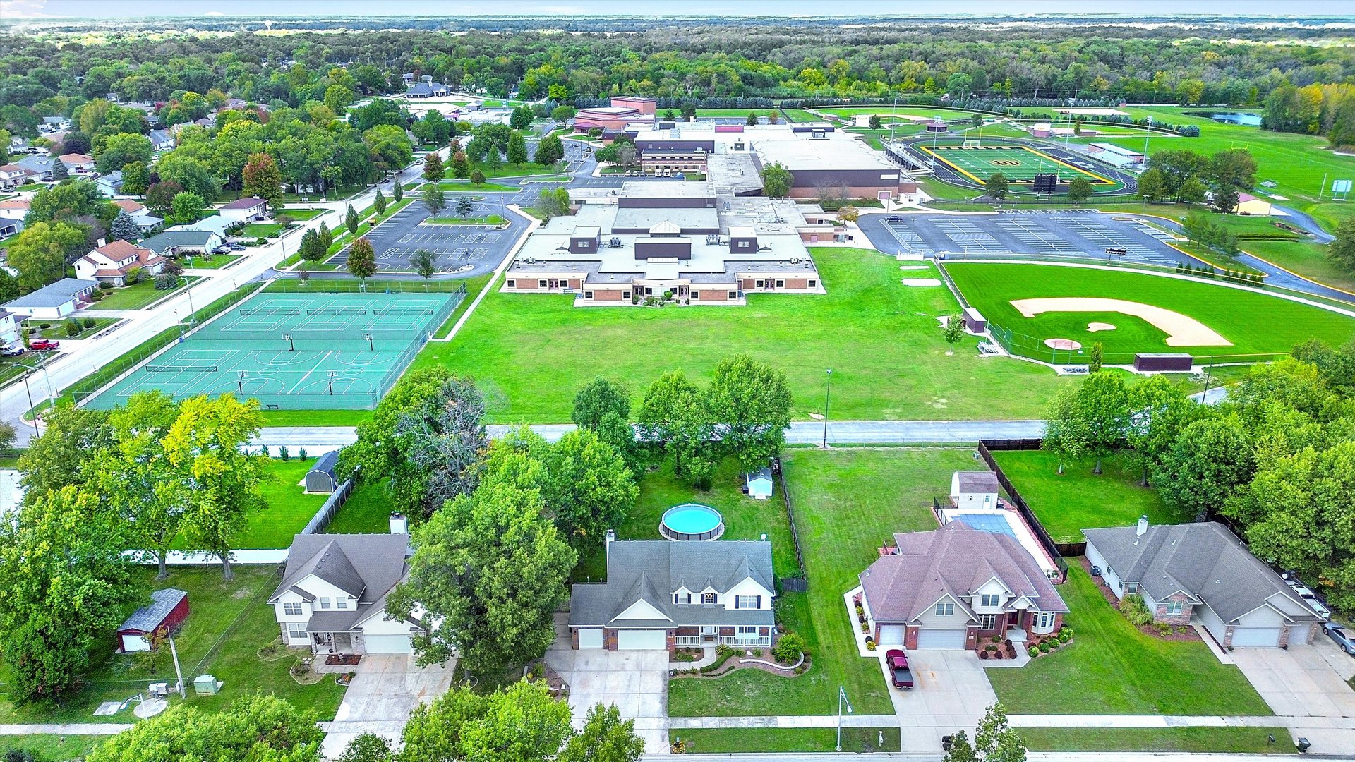 546 Caleb Road Braidwood, IL 60408 - Photo 31 of 34 an aerial view of a house with garden space lake view and mountain view in back