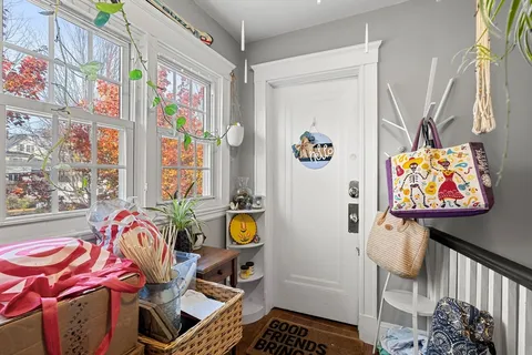 a living room with furniture and a couch