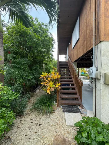 a view of stairs and patio
