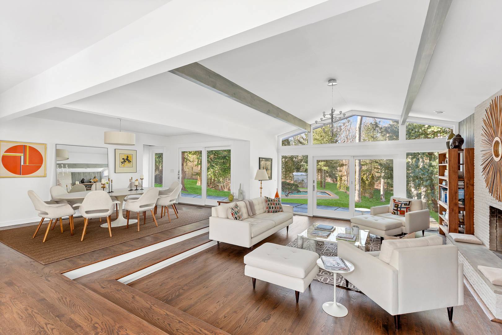 218 Bull Path East Hampton, NY 11937 - Photo 3 of 20 a living room with furniture and a large window