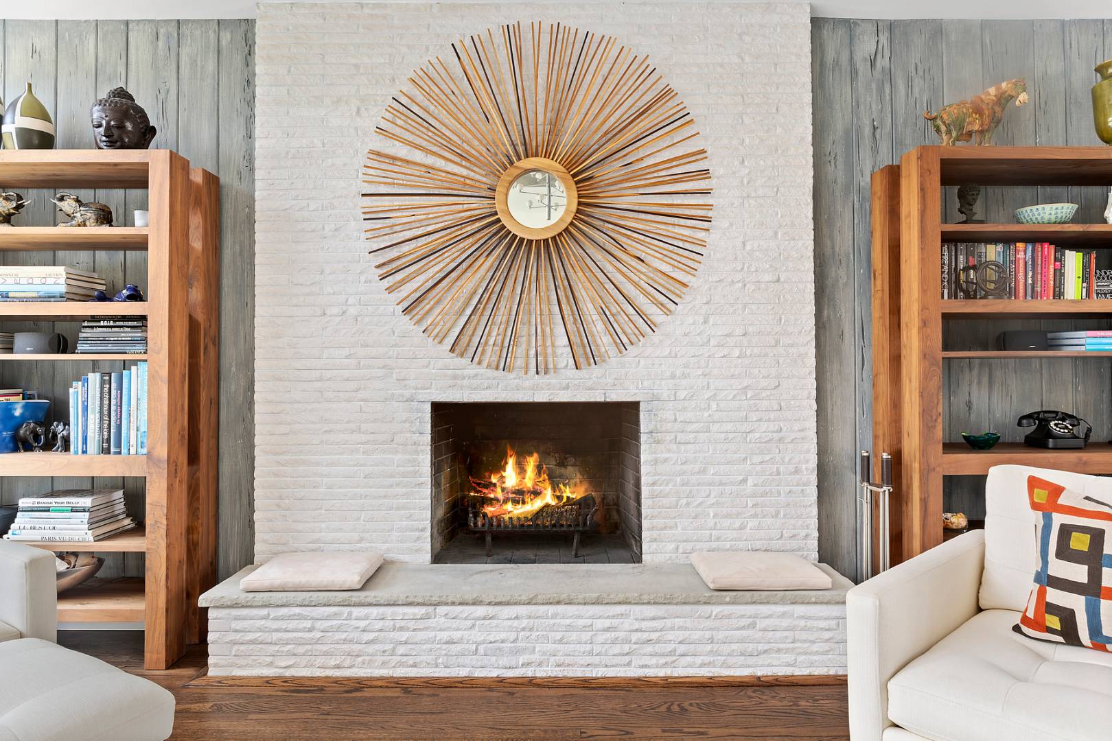 218 Bull Path East Hampton, NY 11937 - Photo 6 of 20 a living room with furniture and a fireplace