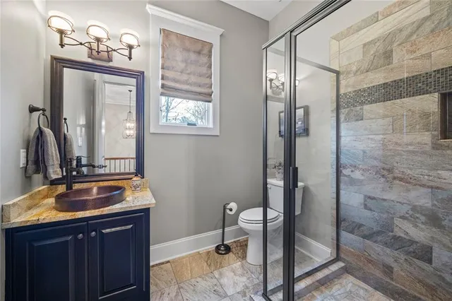 a view of a forest filled with trees