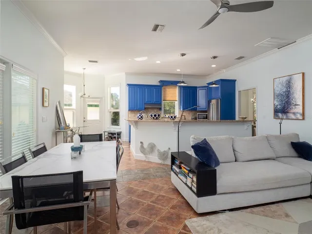 a view of a porch with furniture
