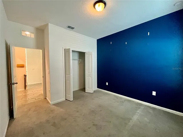 an empty room with a natural light