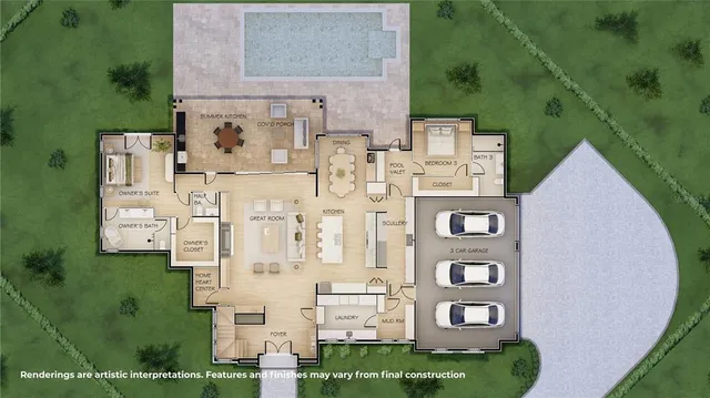 view of building with yard