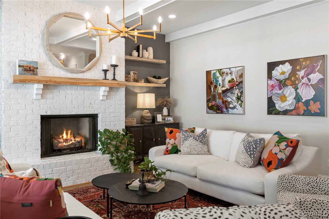 2542 Pagehurst Drive, Unit 8 Midlothian, VA 23113 - Photo 22 of 42 a living room with furniture and a fireplace