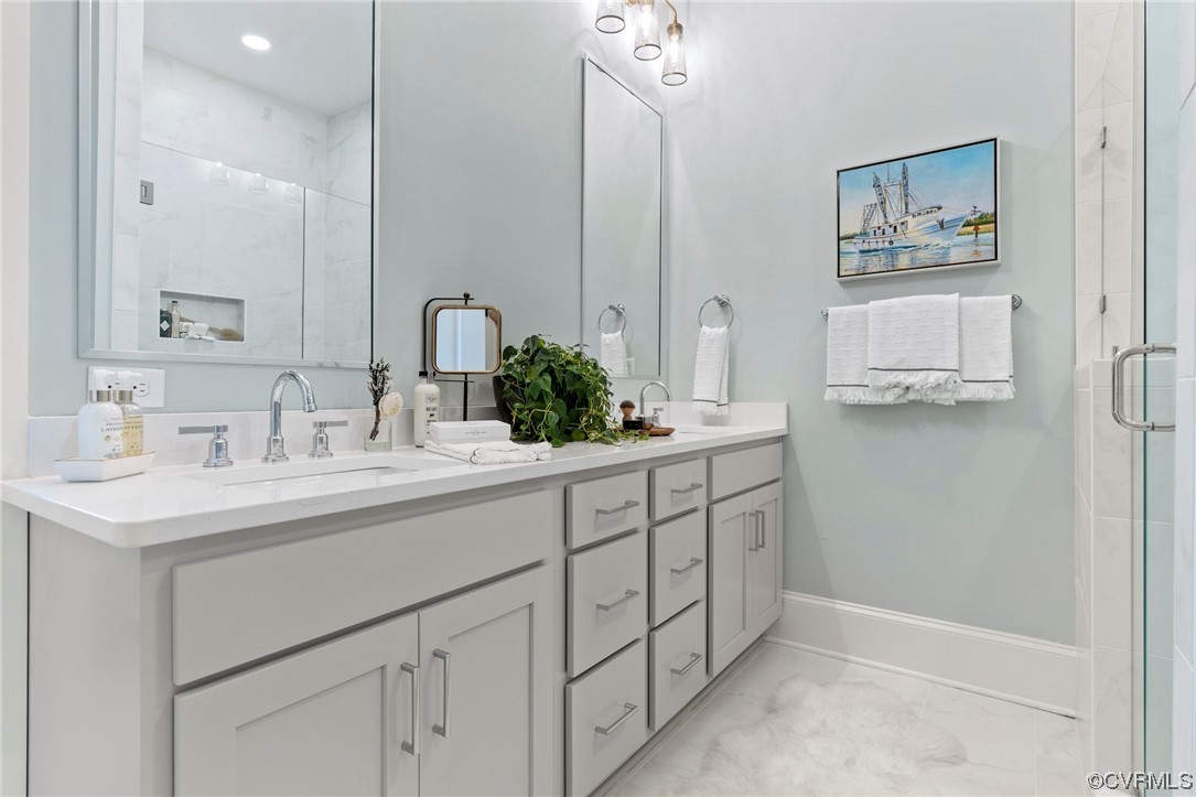 2542 Pagehurst Drive, Unit 8 Midlothian, VA 23113 - Photo 8 of 42 a bathroom with a sink and a mirror