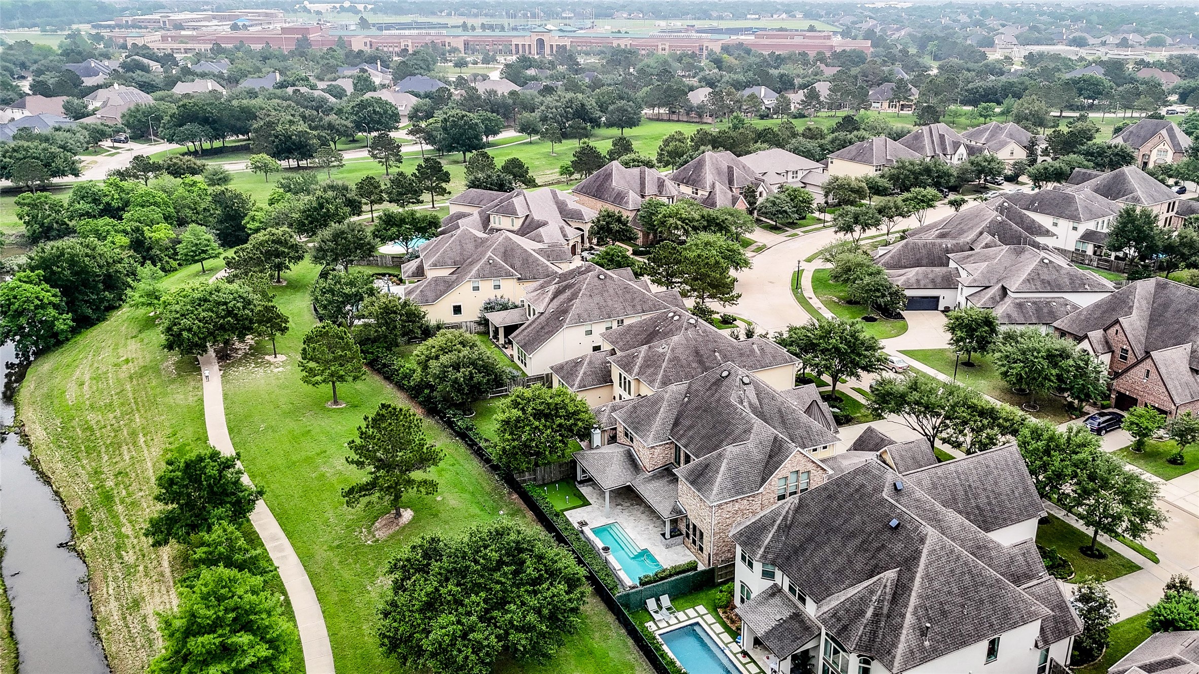 24914 Bay Mist Ridge Lane Katy, TX 77494 - Photo 24 of 50 An ariel view of the subdivision showing the walking path behind the home