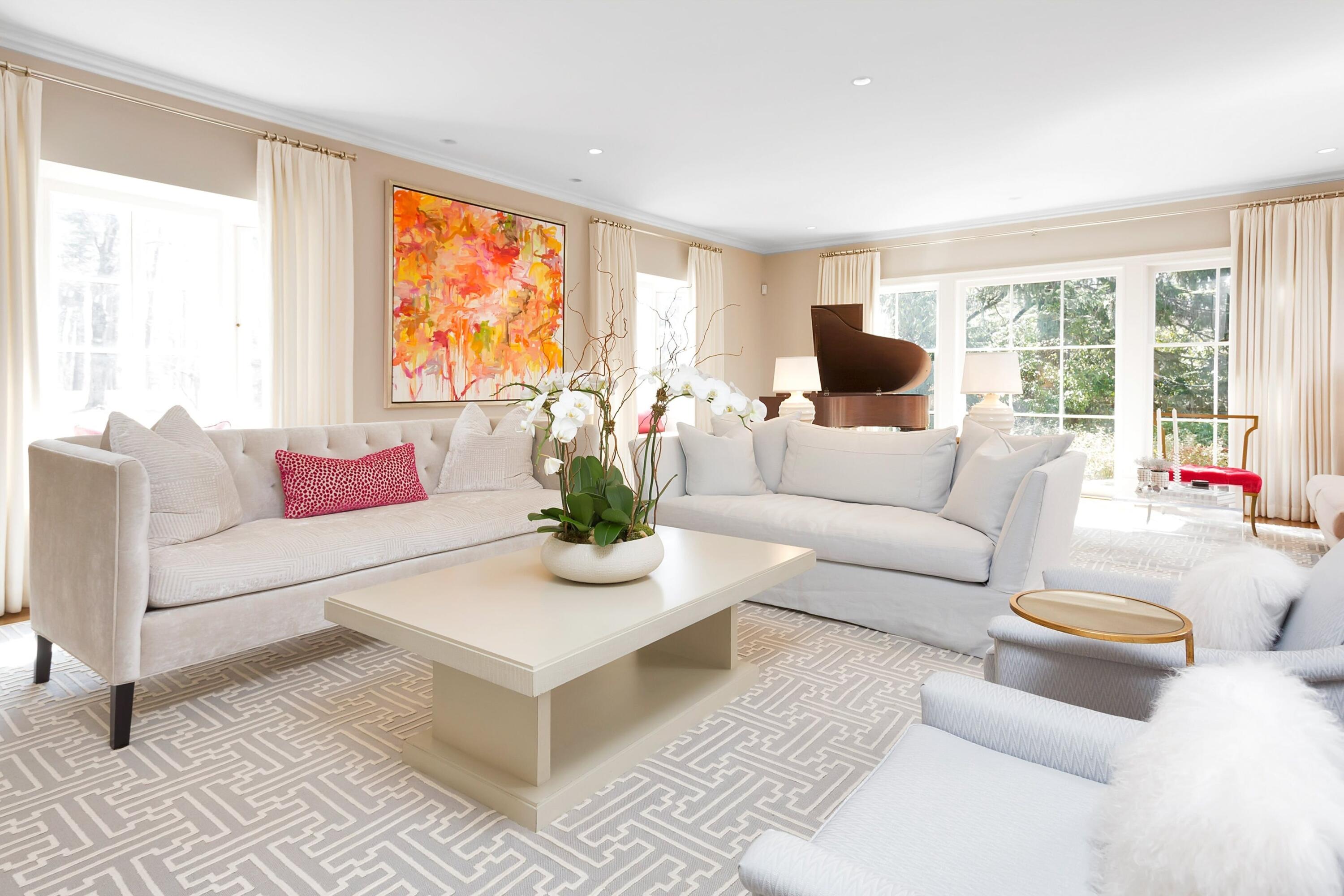 343-335 Wahackme Road New Canaan, CT 06840 - Photo 4 of 32 a living room with furniture and a large window