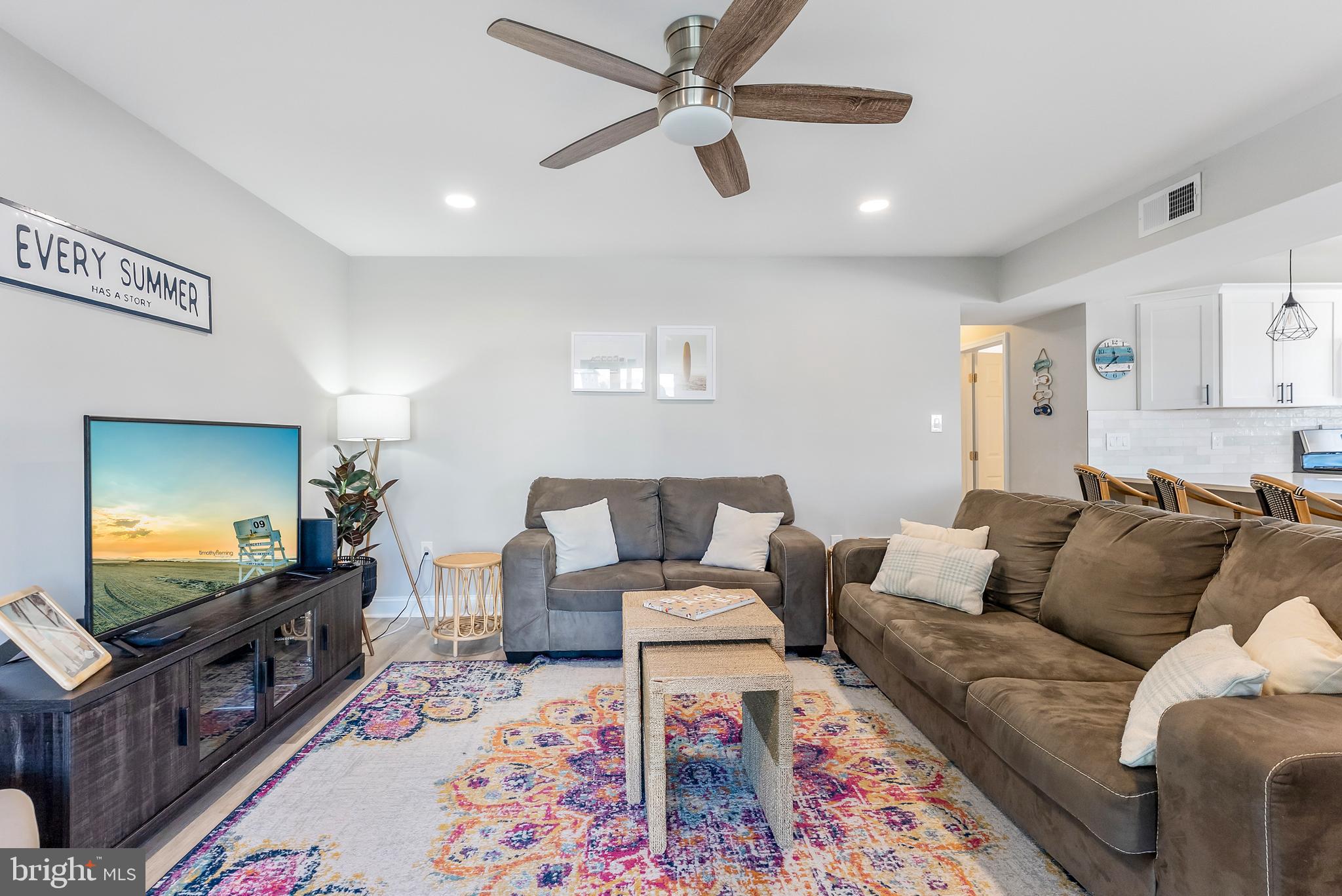 12 Lighthouse Drive, Unit A Brigantine, NJ 08203 - Photo 15 of 32 a living room with furniture and a flat screen tv