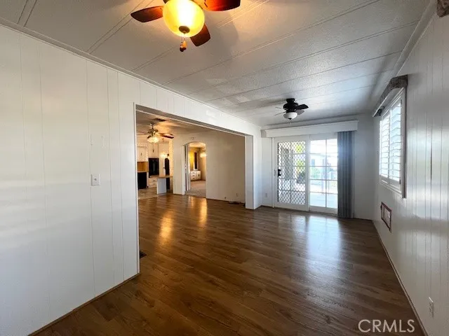 a view of an empty room and window