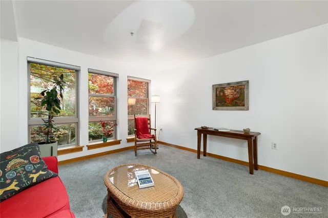 a room with furniture and a window