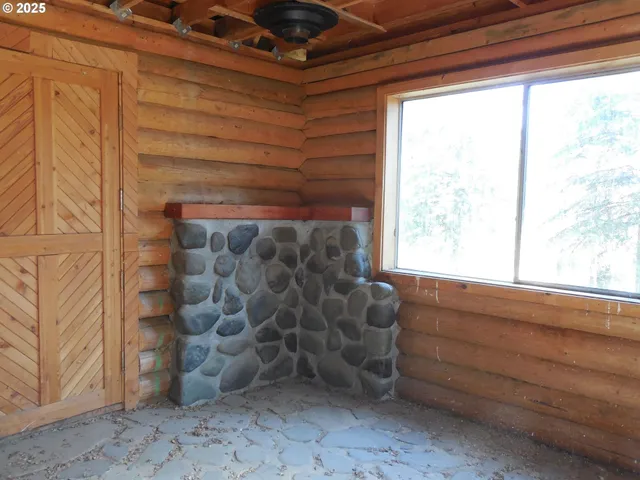 a view of wooden door and outdoor space