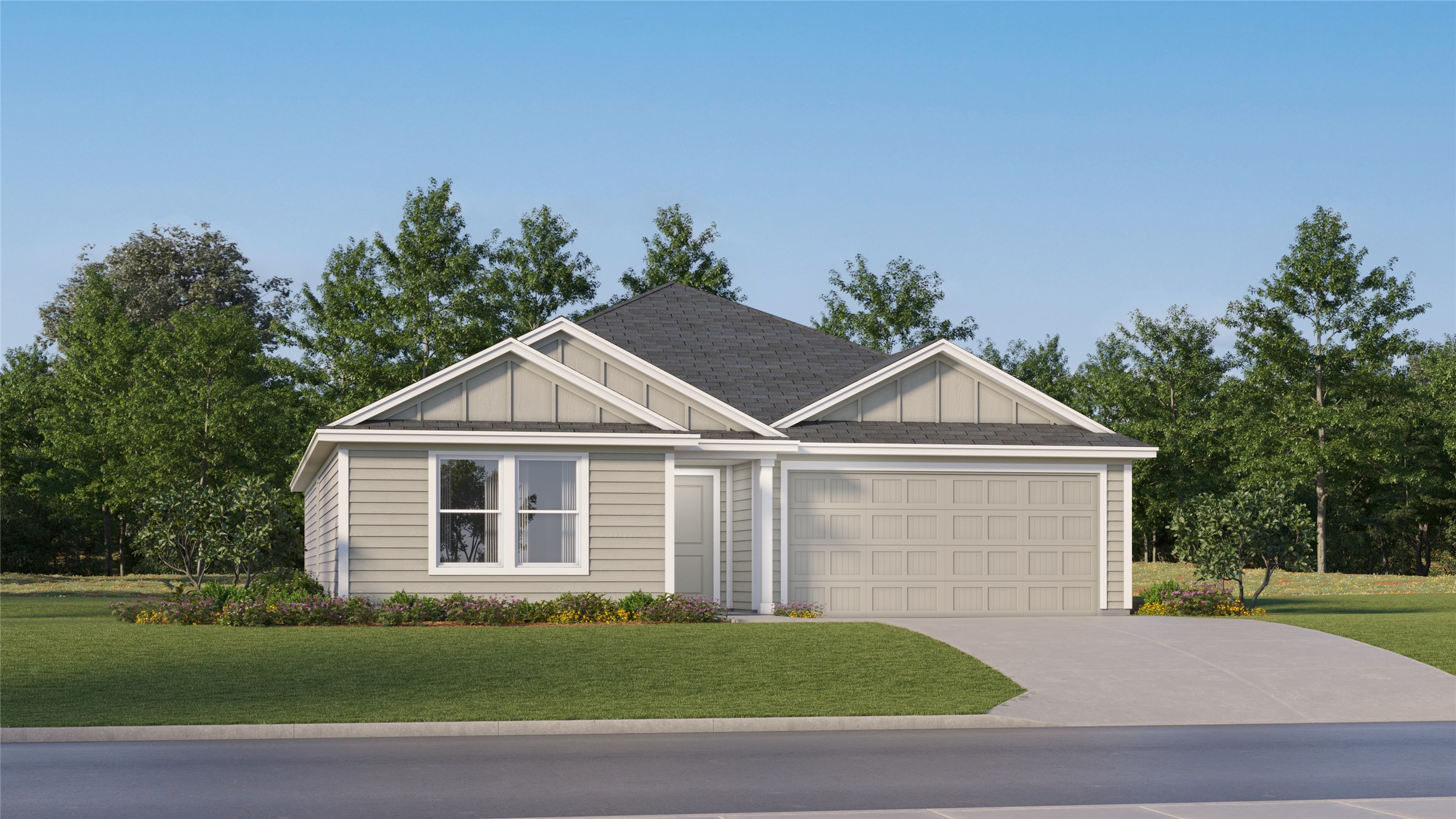 425 Silvercloud Drive Lockhart, TX 78644 - Photo 4 of 30 a front view of a house with a garden